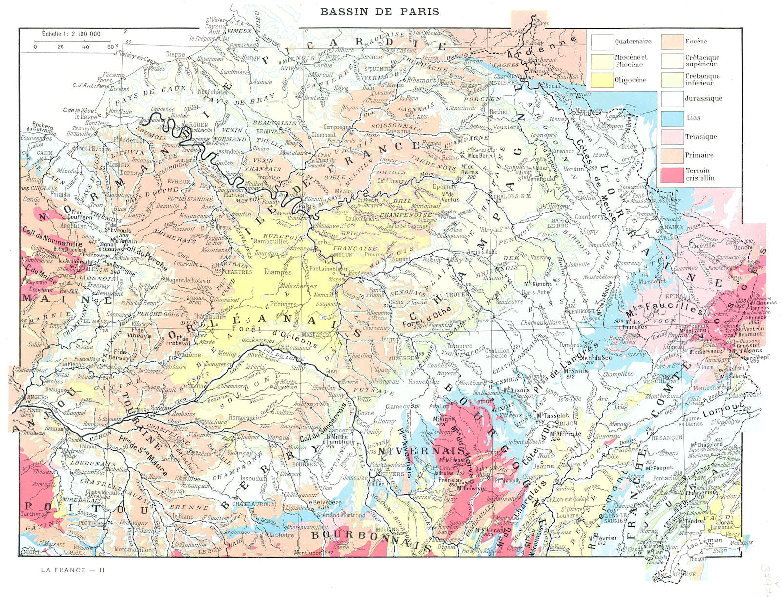 PARIS. Bassin de Paris 1900 old antique vintage map plan chart